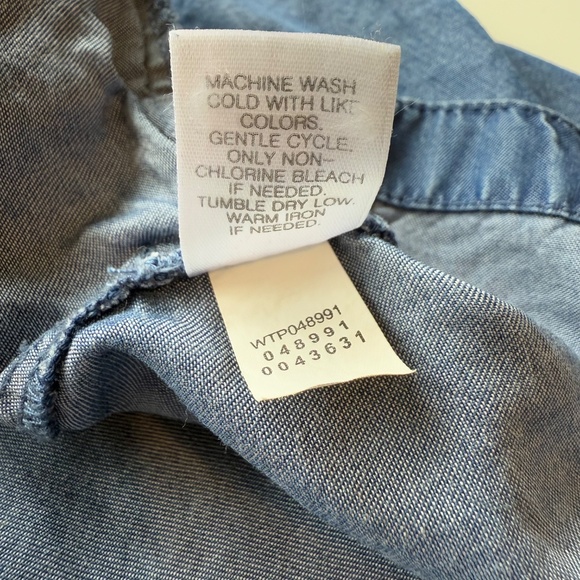 J. Jill Chambray Denim Tunic Blue Size M - Picture 5 of 13